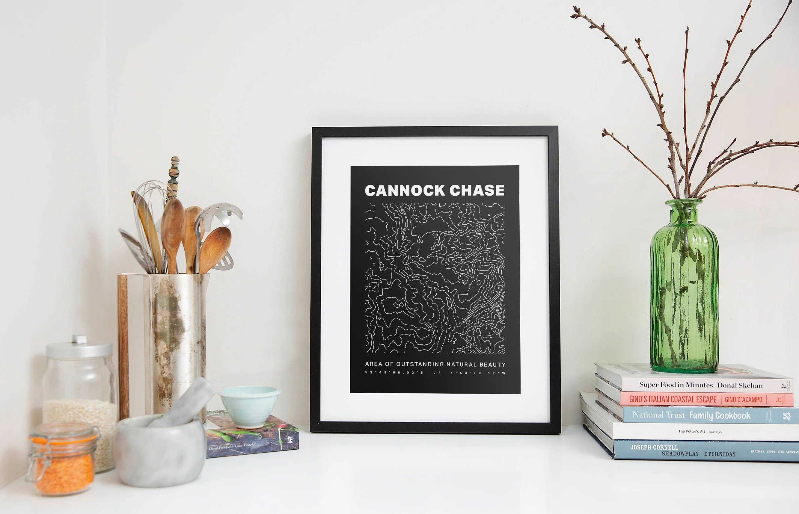 Cannock Chase Contours Art Print - Image 3