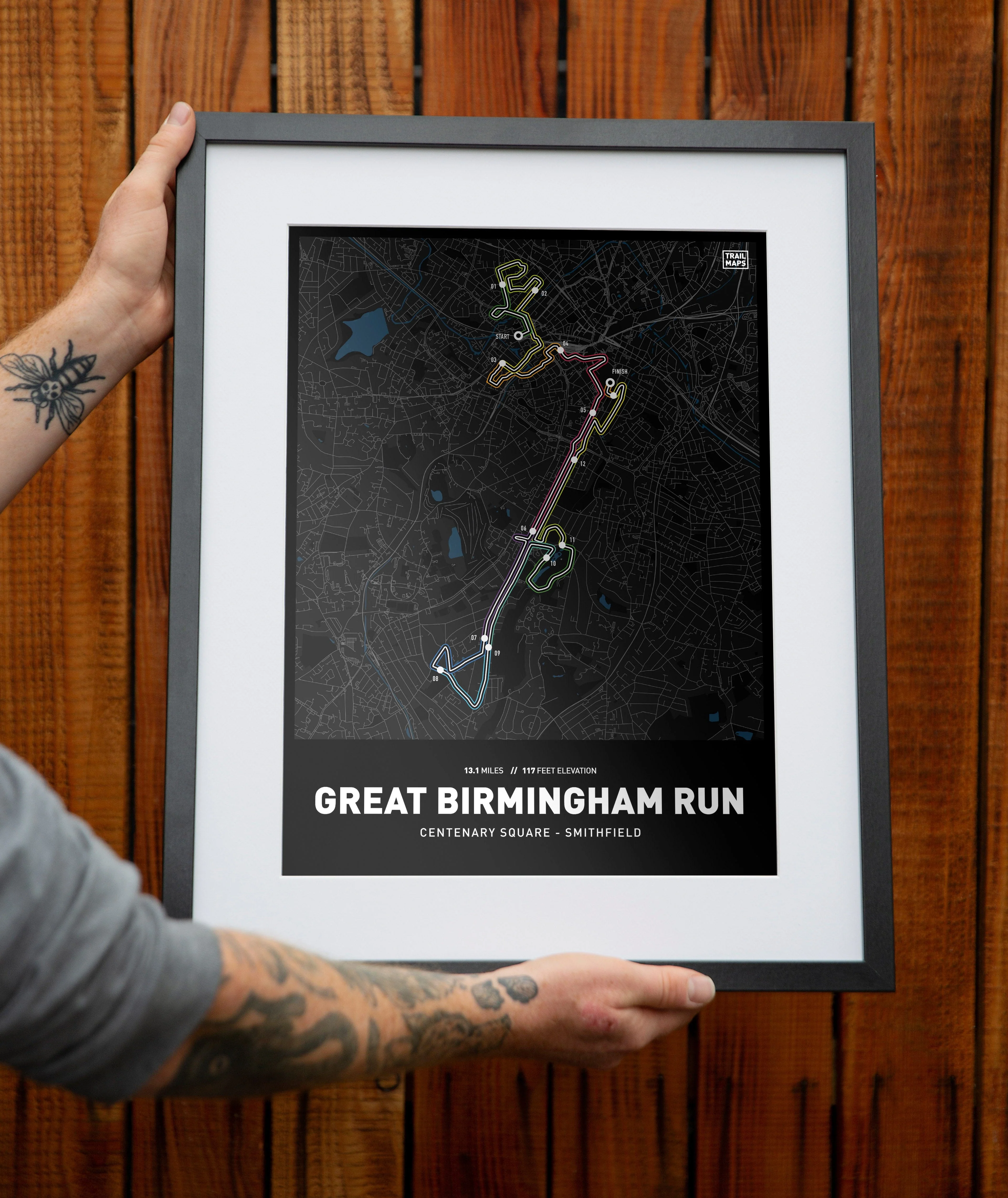 Great Birmingham Run Personalised Art Print - Image 3