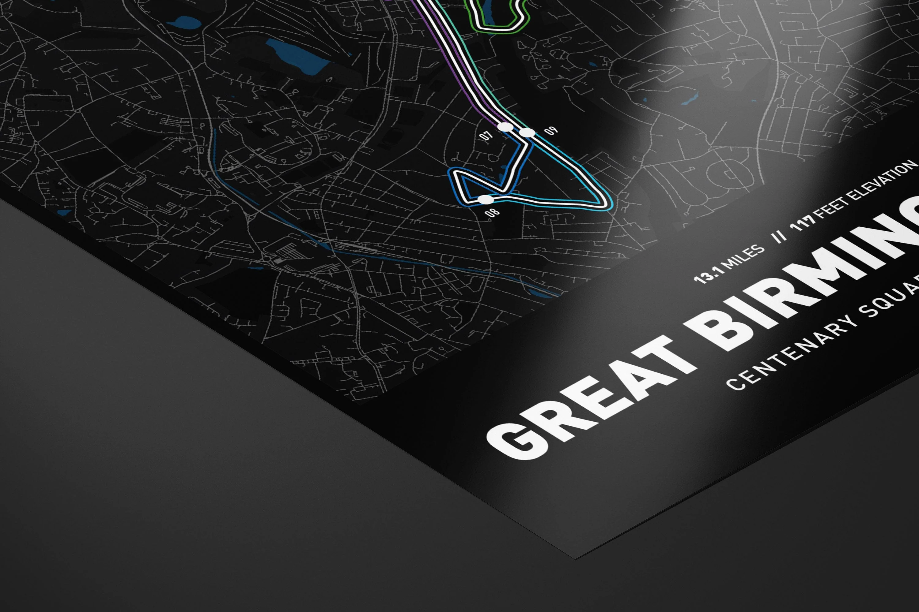 Great Birmingham Run Personalised Art Print - Image 4