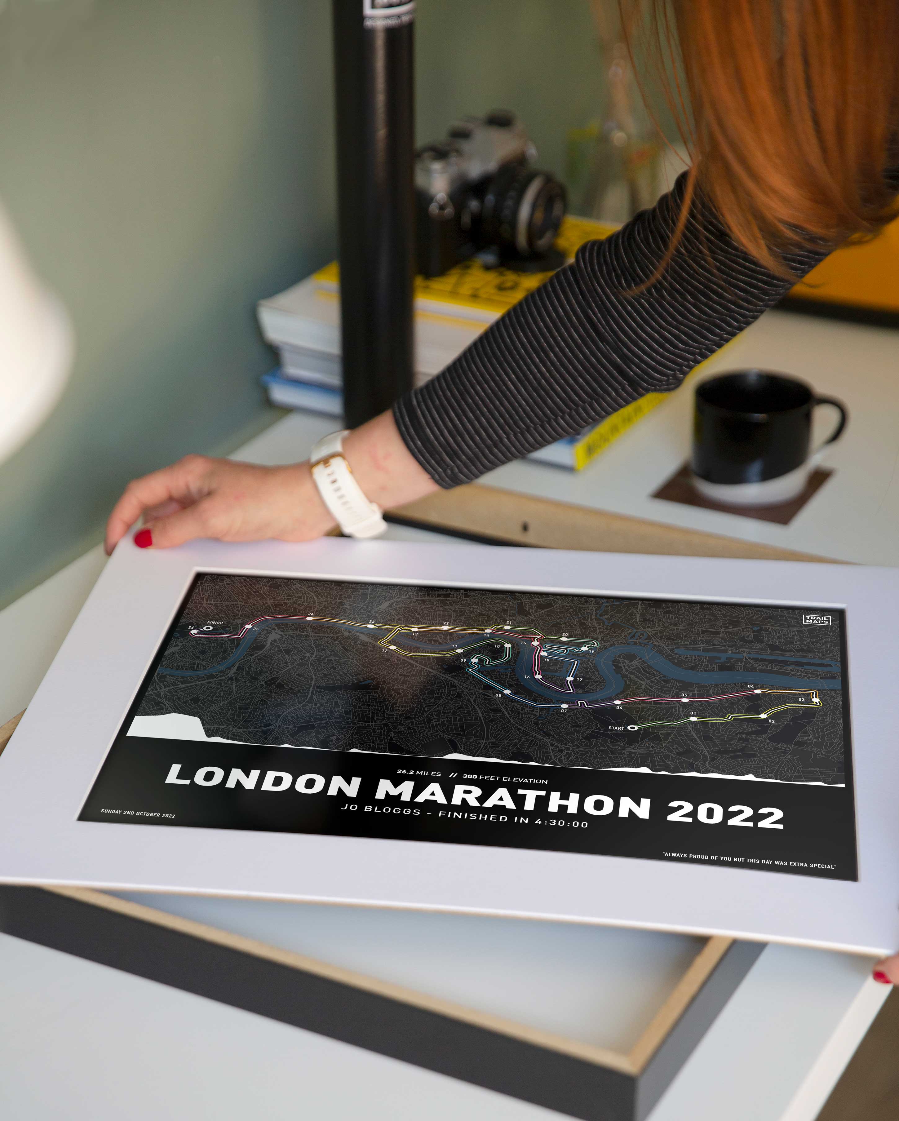 London Marathon 2022 Personalised Art Print - Image 5
