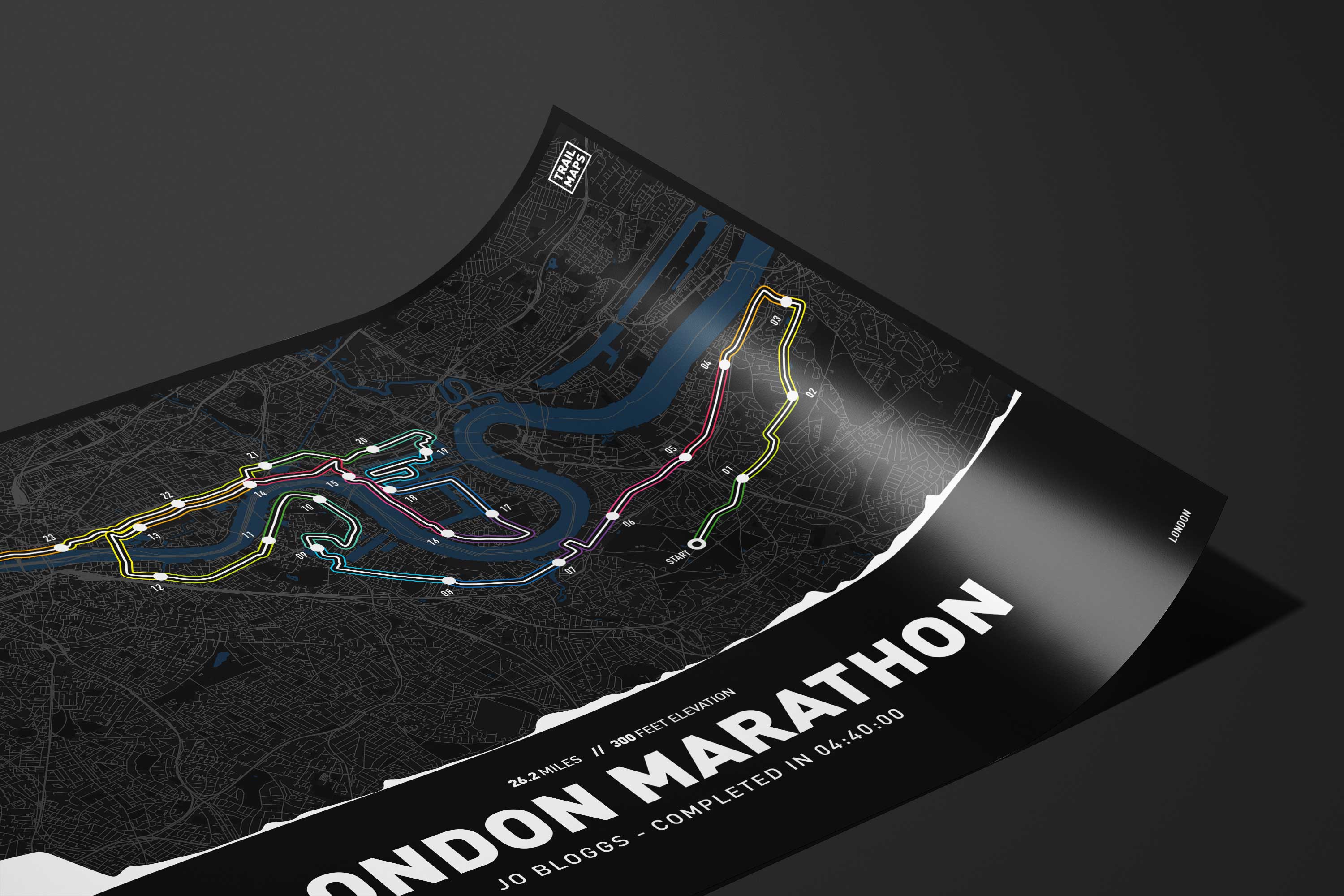 London Marathon Personalised Art Print - Image 4