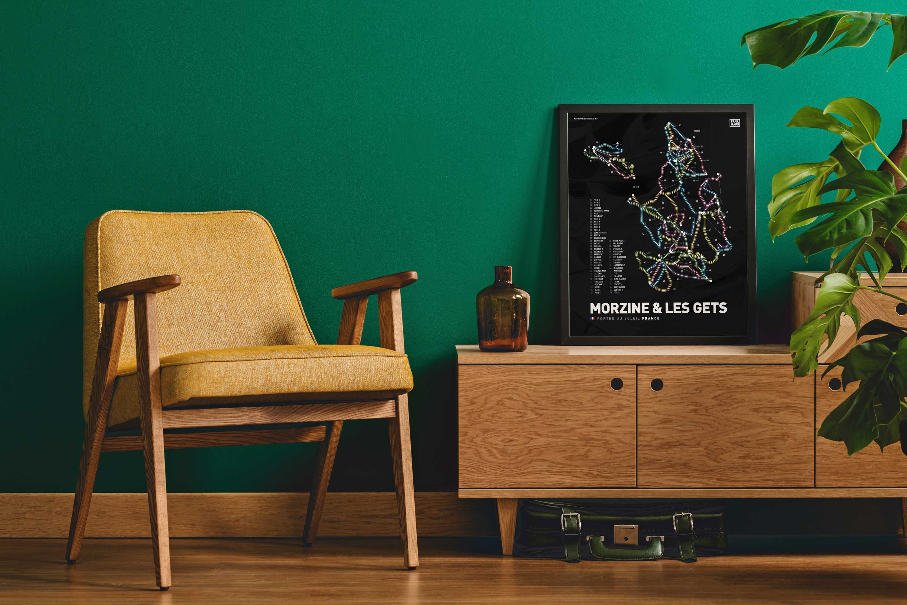Morzine and Les Gets Ski Snowboard Piste Art Print - Image 3