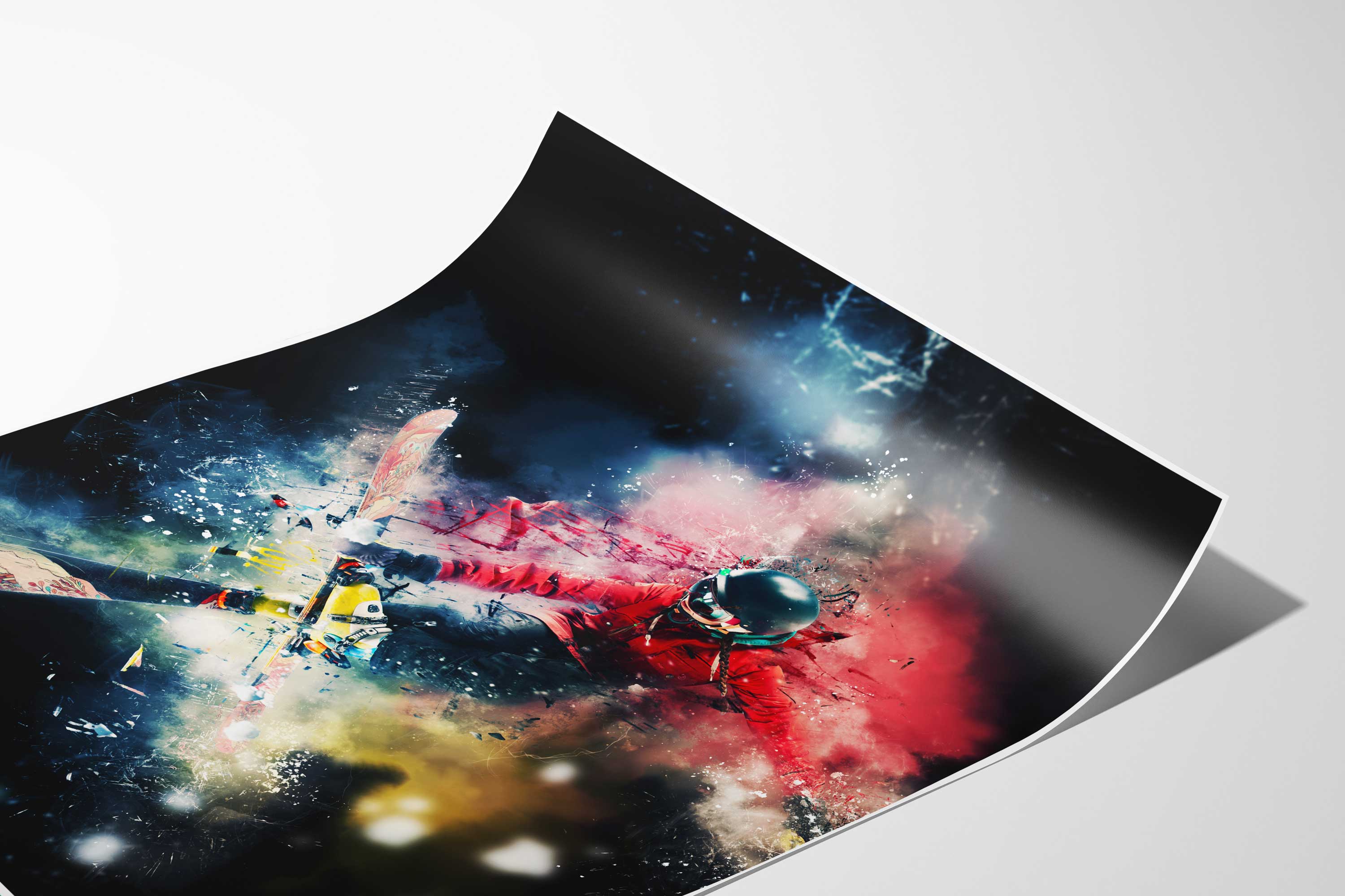 Snowboard or Ski Photo Retouch Artwork - Image 4