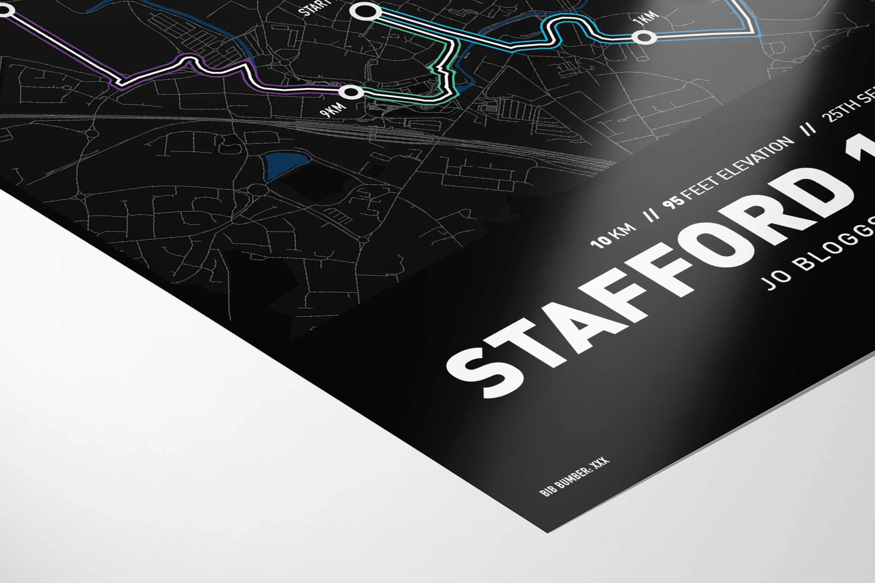 Stafford 10k 2022 Personalised Art Print - Image 4
